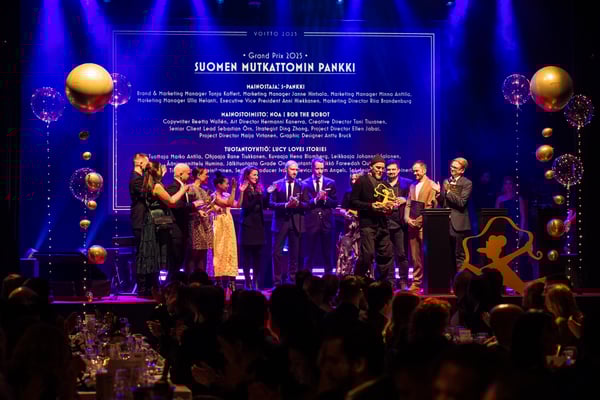 Voitto-gaalassa palkittiin vuoden 2025 parhaat mainoselokuvat – Grand Prix -palkinto S-Pankille
